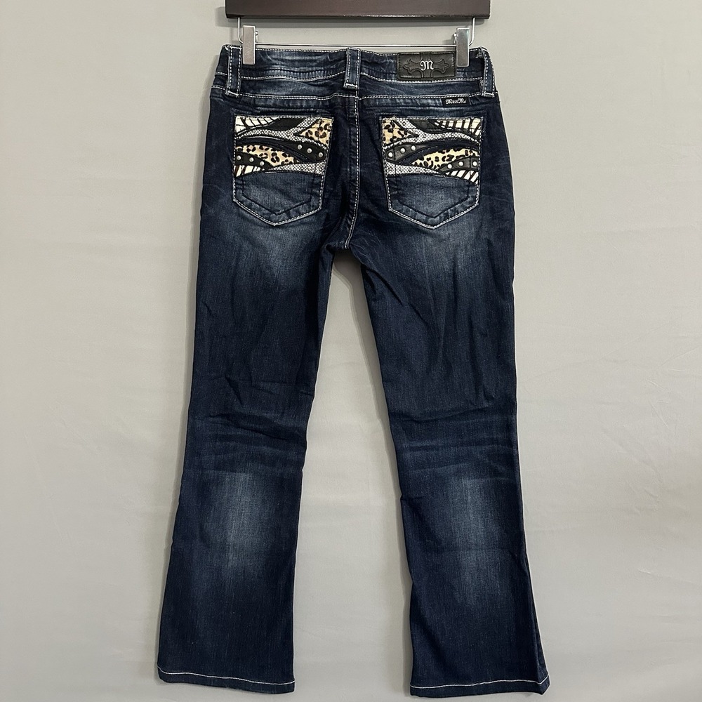 Miss‎ Me Low Rise Boot Cut Jeans Womens Fits 29x27.5  Embroidered Western Hemmed